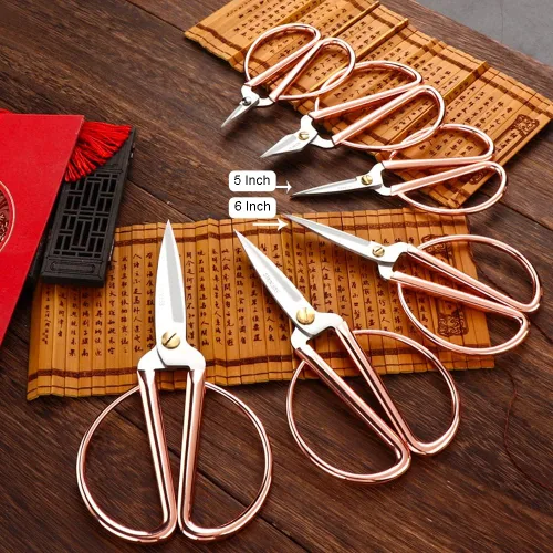 Miniatura 5 de Tijeras de costura de acero inoxidable de 6 pulgadas, tijeras afiladas para bordado, costura, manualidades, trabajo de arte y uso diario para el Oro