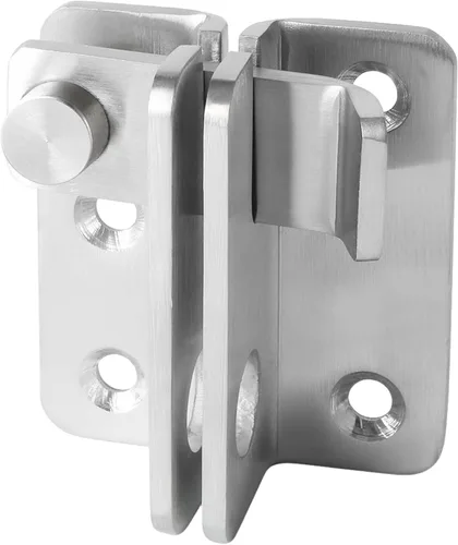 Miniatura 11 de Mooche Pestillo de puerta abatible con agujero para candado, cerradura de puerta de granero de acero inoxidable, cerrojo de puerta corrediza