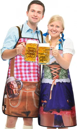 Miniatura 4 de Leumoi 6 Pcs Apron Party Costume Novelty Apron for Women Men Cooking BBQ Party Favor Gifts