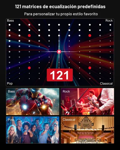 Miniatura 5 de ULTIMEA Barra de sonido de 5.1 canales con subwoofer, sistema de sonido envolvente virtual de cine en casa para TV, barra de sonido con control por