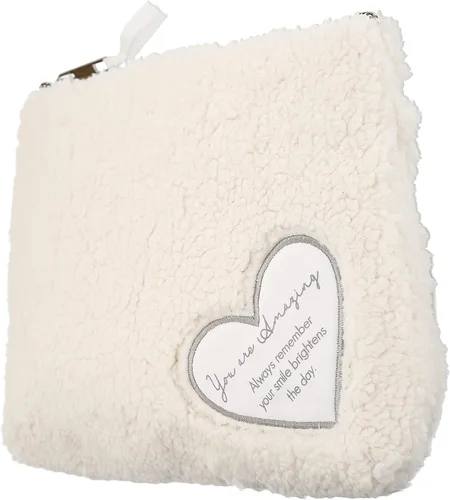 Miniatura 2 de Pavilion Gift Company Bolsa de maquillaje para mujer, blanco, marrón, 8" x 10", Blanco, marrón, Bolsa de maquillaje