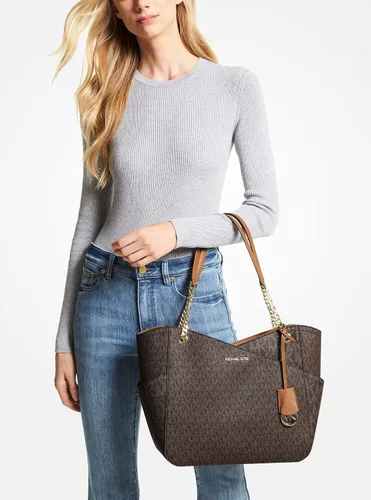 Miniatura 7 de Michael Kors Jet Set - bolsa de hombro para viaje con cadena grande, cartera triple Michael Kors Jet Set.