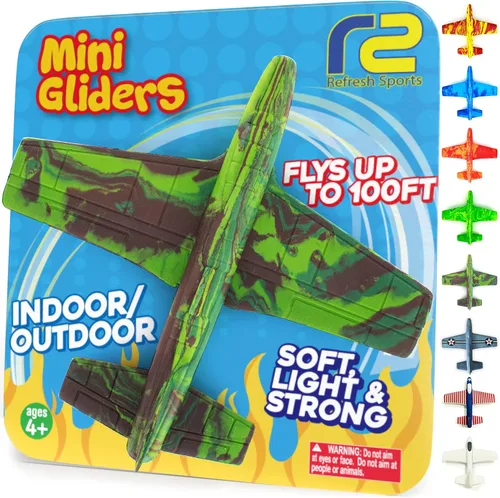 Regalos de relleno de calcetines para niños y niñas: avión de espuma de juguete planeador avión planeador aviones de espuma de poliestireno para
