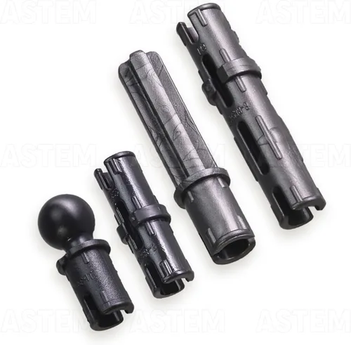 Miniatura 4 de ASTEM Piezas técnicas compatibles con la fricción apretada negra del negro de las piezas sueltas EV3 del perno 1300 del pasador del eje del ladrillo