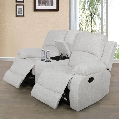Miniatura 32 de Conjunto de sofá para sala de Estar, sillón reclinable de cuero transpirable, sofá de 3 plazas para cine en casa con portavasos para apartamento
