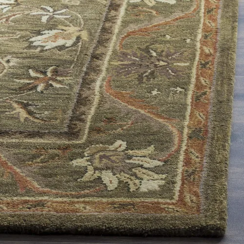 Miniatura 5 de SAFAVIEH - Colección Antigüedad, Alfombra Decorativa de 2 x 4 pies, Oliva y Oro, Lana Oriental Tradicional Hecha a Mano, Ideal para Áreas de Alto