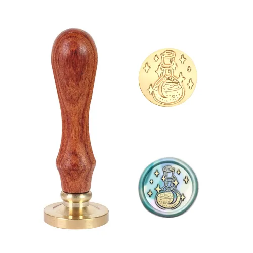 Miniatura 9 de Juego de 4 sellos de cera de animales de estrella, sellos de cuervo, gato, luna para invitaciones de boda, tarjetas de cartas, envoltura de regalo