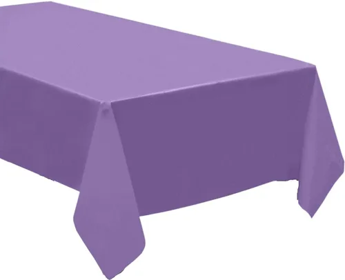Miniatura 5 de Paquete de 4: manteles desechables de plástico / manteles de mesa, 54 x 108 pulgadas, rectangular, impermeable y desechable, ideal para fiestas