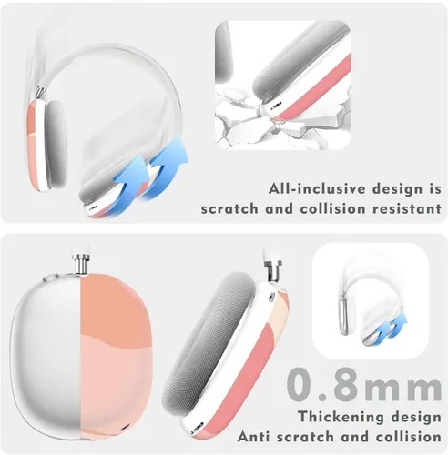 Miniatura 2 de Funda para auriculares AirPods Max, TPU suave, antiarañazos, funda ultra protectora, para bonito estuche de auriculares AirPods Max.