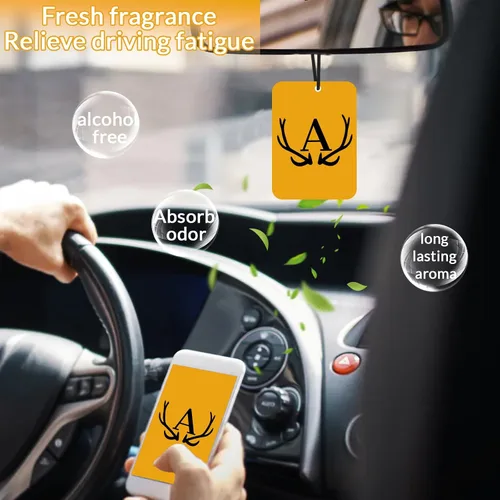 Miniatura 2 de Ambientador de aire personalizado con foto para automóvil, ambientador de doble cara personalizado para automóvil, ambientador de olor con texto