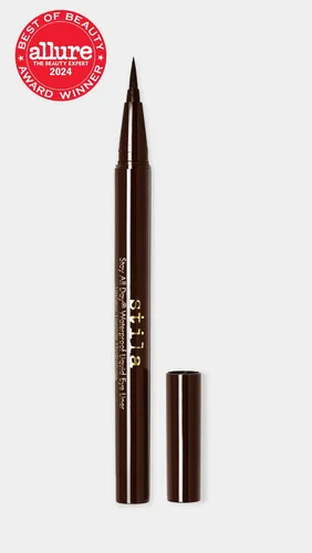 Miniatura 2 de stila Delineador de ojos líquido impermeable, maquillaje que permanece todo el día con punta de pincel fina acabado satinado duradero, a prueba