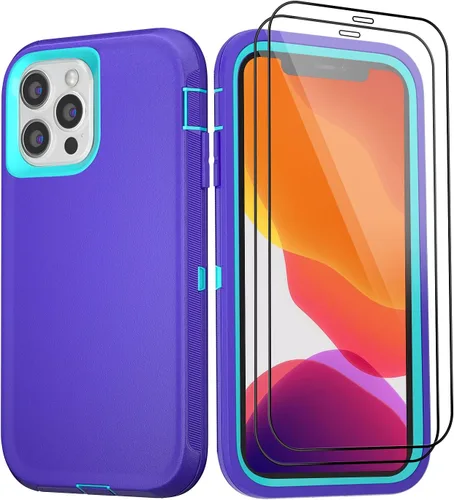Miniatura 21 de Funda para iPhone 11 con 2 protectores de pantalla, protección contra caídas, cuerpo completo, resistente de servicio pesado, de grado militar, a