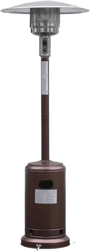 Blue Sky Outdoor Living Calentador de gas para patio de 48,000 BTU, calentador independiente de 87 pulgadas para patios, bronce martillado