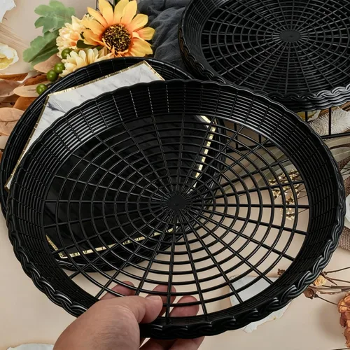 Miniatura 5 de AccEncyc 6 Pack Paper Plate Holder 9" Plastic Paper Plate Holders Reusable Plate Holders for Party BBQ Outdoor Cooking Picnic, Black