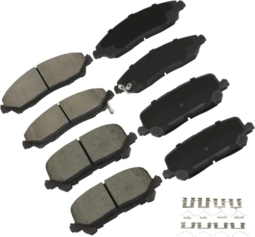 Miniatura 22 de Pastillas de freno de cerámica delanteras traseras 8 piezas para Mercedes-Benz CLK3/CLK430, 98-99 para Mercedes-Benz E300, 98-02 04 05
