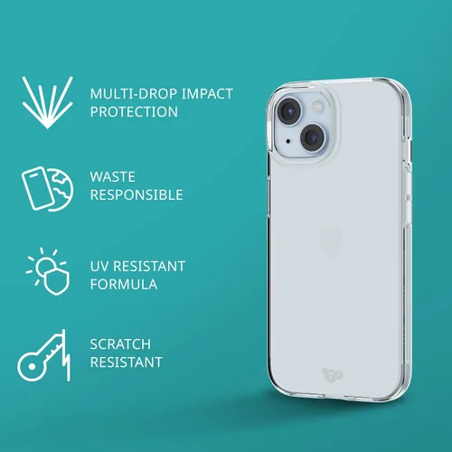 Miniatura 3 de Tech21 EvoLite - Funda para iPhone 15 / 16e - Funda fina de protección contra impactos, transparente