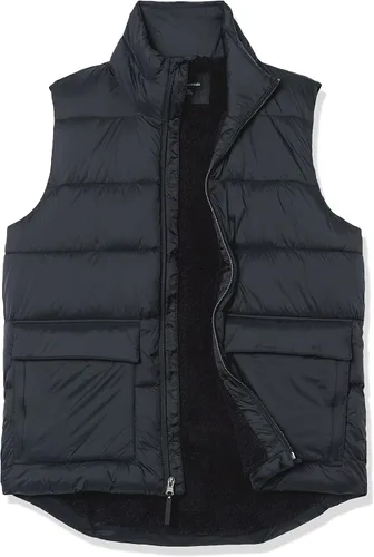 Miniatura 5 de Tienda Essentials Chaleco acolchado con forro de sherpa resistente al agua para hombre