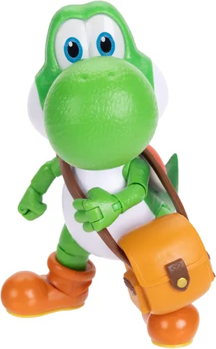 Miniatura 8 de Figuras de acción de la película Super Mario Galaxy de 5 pulgadas Serie 1 – Figura de Yoshi con sombrero, gafas de sol y accesorios de cartera