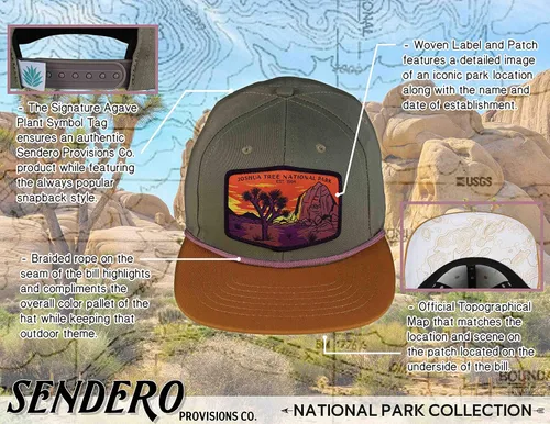 Miniatura 2 de Sendero Provisions Co. Colección Snapback de sombrero de cuerda trenzada National Park