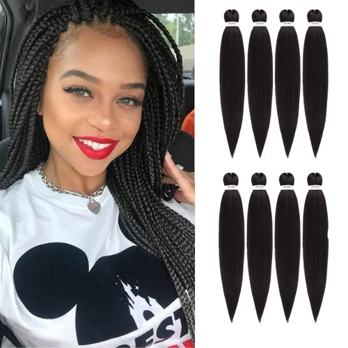 Miniatura 33 de Cabello trenzado preestirado - 12 pulgadas, 8 paquetes, cabello trenzado natural negro corto para trenzas torcidas o trenzas en caja, extensiones