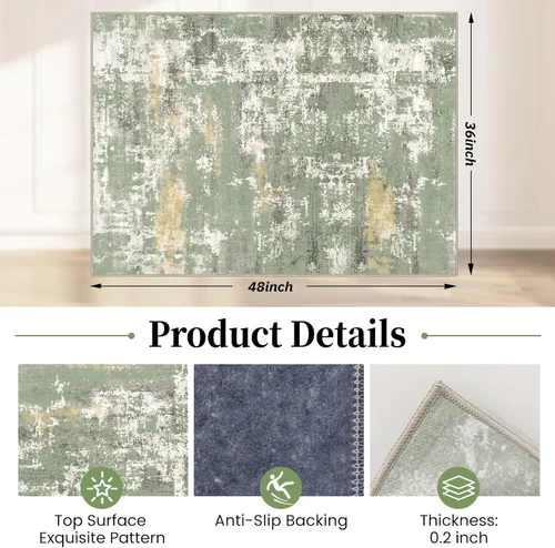 Miniatura 2 de Tapete para silla de oficina para suelo de madera dura y azulejos, 36 x 48 pulgadas, tapete resistente para silla de escritorio para suelos duros