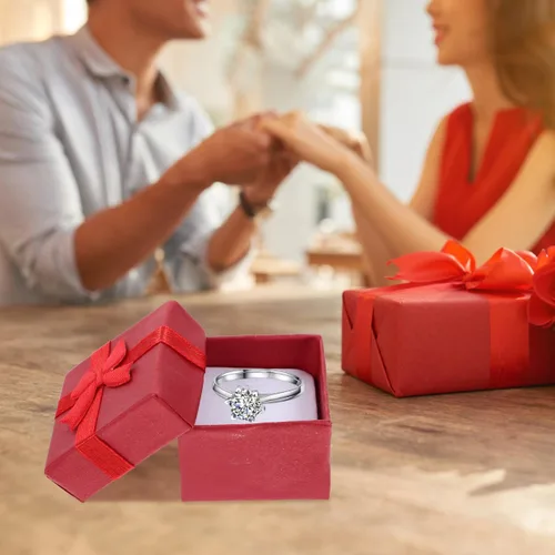 Miniatura 6 de Hemoton 24 cajas pequeñas de joyería rojas para anillos y aretes, cajas compactas para boda, compromiso, cumpleaños, aniversario, presentación