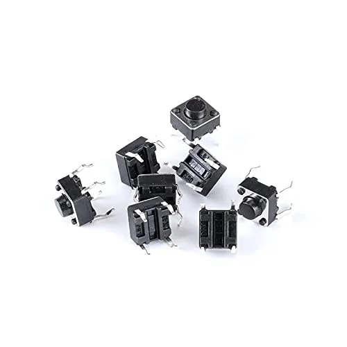 Miniatura 5 de 100 unids/lote 0.236x0.236x0.197 in 4PIN táctil táctil micro interruptor botón táctil botón de reinicio automático 26.181 in teclas enchufables