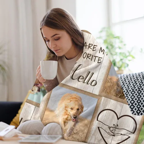 Miniatura 5 de Mantas de condolencias con fotos personalizadas hechas en Estados Unidos, regalo conmemorativo personalizado de condolencias por la pérdida de papá