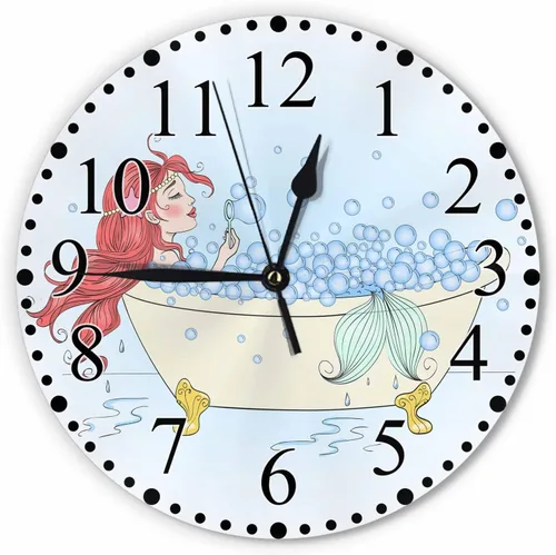 Miniatura 13 de Reloj de pared de gato de fitness de 10 pulgadas, funciona con pilas, reloj de mancuernas grandes y pesado, silencioso, sin tictac, relojes modernos
