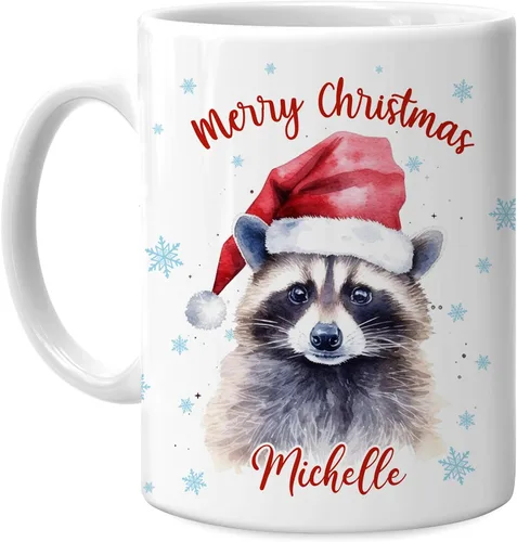 Miniatura 36 de Hyturtle Regalos personalizados para amantes de los osos – Taza de café de cerámica con nombre personalizado de oso con sombrero de Papá Noel