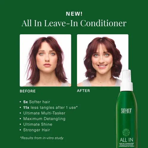 Miniatura 3 de SURFACE Hair All in - Acondicionador sin enjuague, desenreda, controla el encrespamiento y fortalece para todo tipo de cabello, 6 onzas líquidas