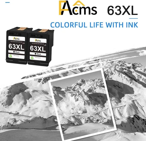 Miniatura 5 de 63XL - Cartuchos de tinta negros de repuesto para HP 63 63 XL para impresora HP OfficeJet 3830 5255 Envy 4520 4512 DeskJet 1112 3630 3632 2132