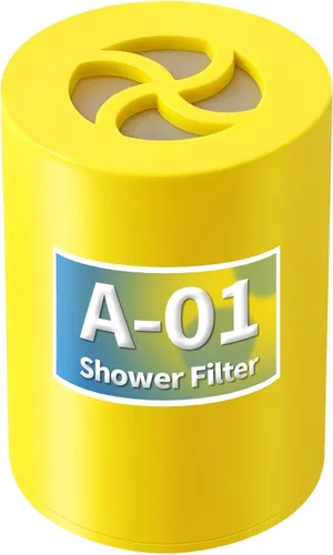 DerBlue 1 filtro de cabezal de ducha multietapa A-01 compatible con cabezal de ducha filtrado Afina para agua dura, elimina cloro y otras impurezas