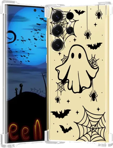 Miniatura 15 de Funda de Halloween para Google Pixel 6A transparente con diseños de murciélagos fantasmas, funda para teléfono para niñas, elegante, delgada, a