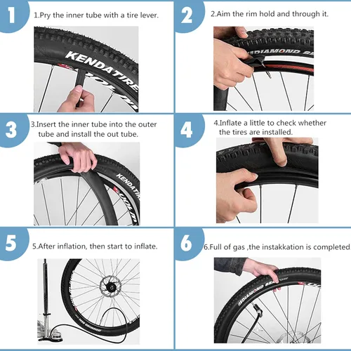 Miniatura 5 de BWSHLF Tubo de bicicleta de 26/27.5/29 pulgadas, válvula Schrader de 1.378 in, tubo interior de bicicleta de montaña (paquete de 4)