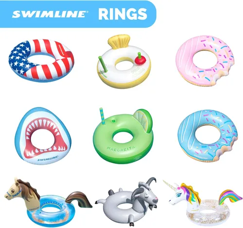 Miniatura 5 de Swimline Anillo de piscina de caballo con purpurina – Flotador inflable con diseño divertido para adultos y adolescentes – Anillo de vinilo duradero