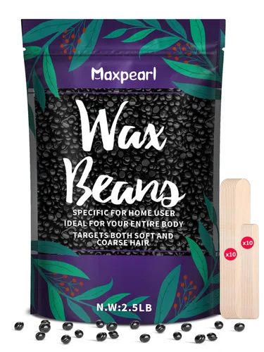Miniatura 8 de Maxpearl - Perlas de cera dura para depilación, bolsa de recarga de 1.13 kg de cera dura para bikini brasileño, cara, cejas, axilas, brazos, pecho