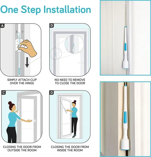 Miniatura 3 de Paquete 2 en 1 de protección de seguridad para puerta infantil. Automático, bisagra y bloqueo lateral de seguridad, confiable, múltiples premios