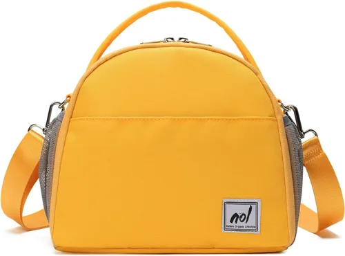 NOL Natural Organic Lifestyle Bolsa de Almuerzo Aislada Bolsa Refrigeradora para Mujeres de Nylon Impermeable Ligera Caja de Almuerzo Organizadora