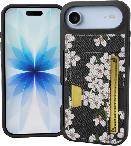 Miniatura 9 de Smartish Funda tipo cartera para iPhone 13 Pro – Wallet Slayer Vol. 2 [delgada + protectora] tarjetero con función atril - Black Tie Affair