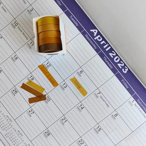 Miniatura 2 de Washi - Juego de 5 rollos de cinta adhesiva decorativa para manualidades, álbumes de recortes, manualidades, cintas de envoltura de regalos (otoño)