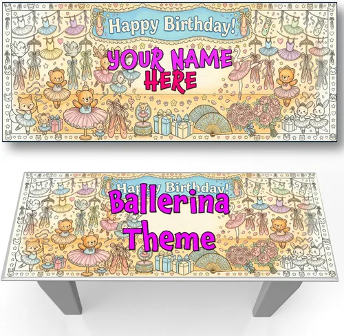 Miniatura 17 de Young N Refined Página de colorear personalizada para fiesta de cumpleaños con nombre personalizado (72 x 30 pulgadas)