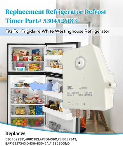 Miniatura 2 de 5304526183 5304522331 Temporizador de descongelación para refrigerador 8 horas 35 minutos Fits For Frigidaire White Westinghouse Refrigerator