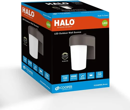 Miniatura 2 de HALO FE - Lámpara LED de bronce para exteriores con 1 luz y atardecer
