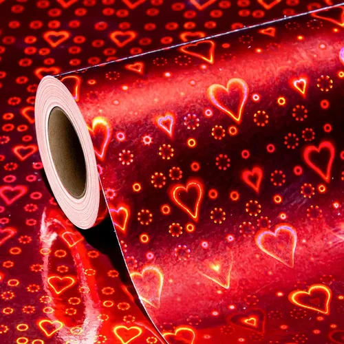Miniatura 18 de Homeral Rollo de papel de regalo rosa holográfico con galaxia rosa brillante para cumpleaños, baby shower, despedida de soltera, boda, día