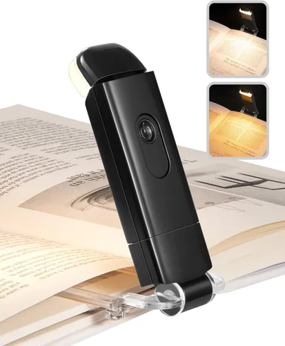 Miniatura 12 de DEWENWILS Luz de lectura de libros, recargable por USB, para leer en la cama, luces LED con clip para niños, ratones de biblioteca, bloqueo de luz