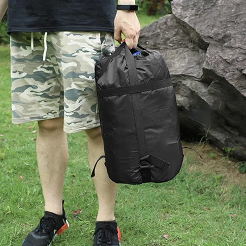 Miniatura 2 de TRIWONDER Saco de compresión de nailon para artículos de compresión, saco de dormir, bolsa de dormir con solapa para el polvo para mochileros