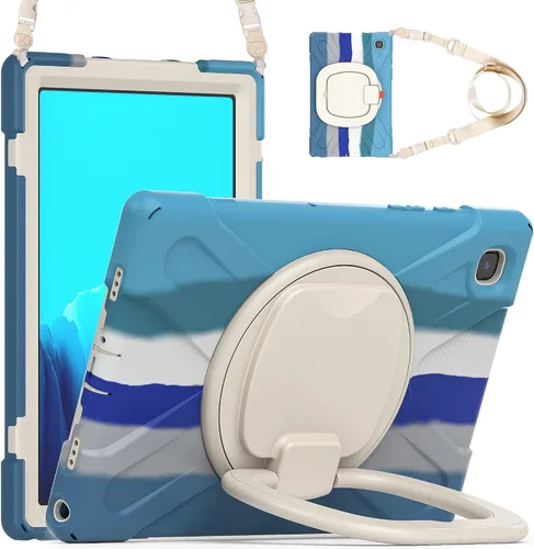 Miniatura 32 de 360 Rotation Case for Galaxy Tab ActivePro/Tab Active4 Pro/Active 5 Pro 10.1" Sturdy Cover Rotate Ring Stand Shoulder Carrying Strap Hand Strap