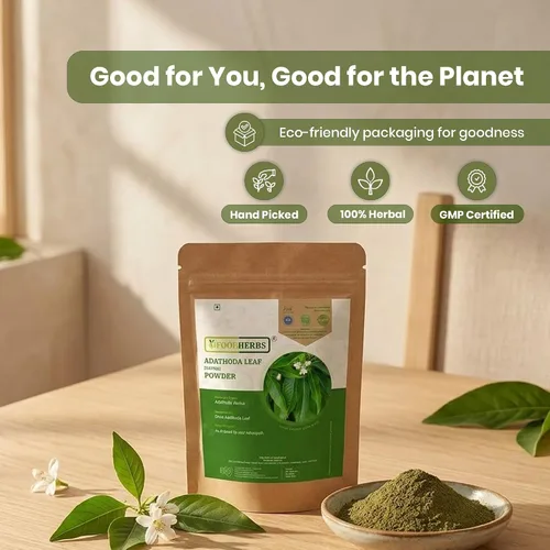 Miniatura 6 de Foodherbs Adathoda Polvo 200 GMS/0.44 lbs Adathoda Vasica Adulsa