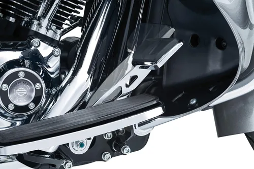 Miniatura 3 de Kuryakyn 9648 Control de Pie de Motocicleta: Pedal de Freno Extendido Girador para Motocicletas Harley-Davidson Touring y Trike 2014-19 con Carenado